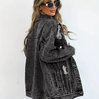 Oversized gevoerd dames jeansjack – Talia