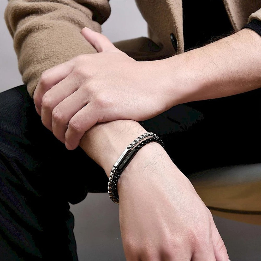 Gegraveerde Armbandenset Eeuwige Band