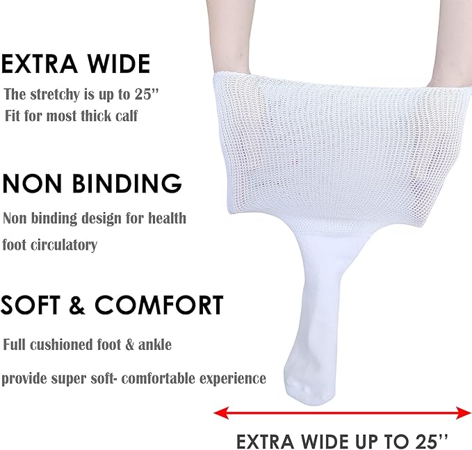 Extra brede sokken bij lymfoedeem – VitalSox