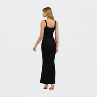 Geribde tanktop maxijurk
