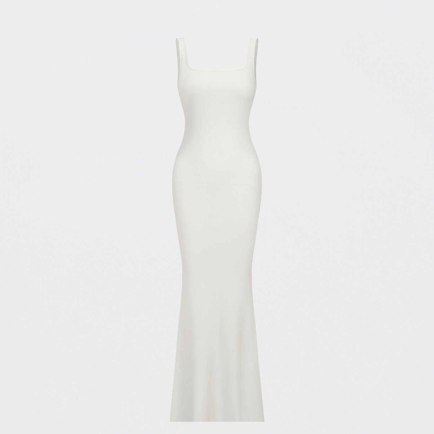 Geribde tanktop maxijurk