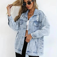 Oversized gevoerd dames jeansjack – Talia