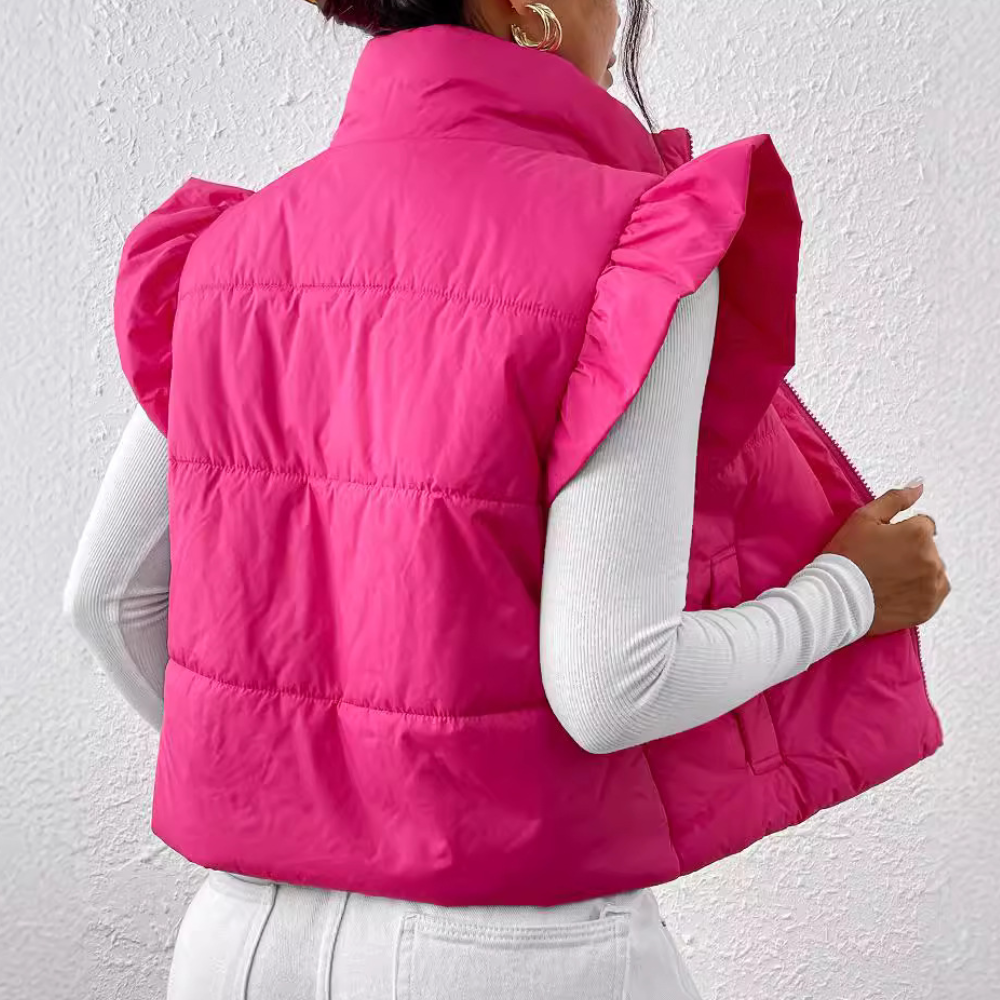 Korte gewatteerde bodywarmer – Romy