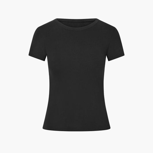 Katoenen T-shirt met lichaamsvolgende pasvorm
