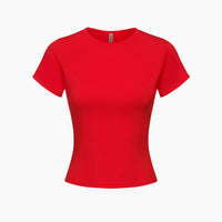 Katoenen T-shirt met lichaamsvolgende pasvorm