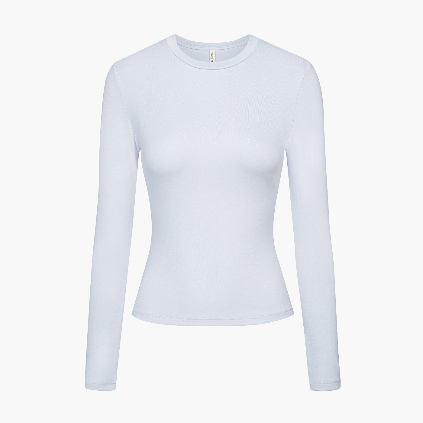 Katoenen longsleeve met lichaamsvolgende pasvorm