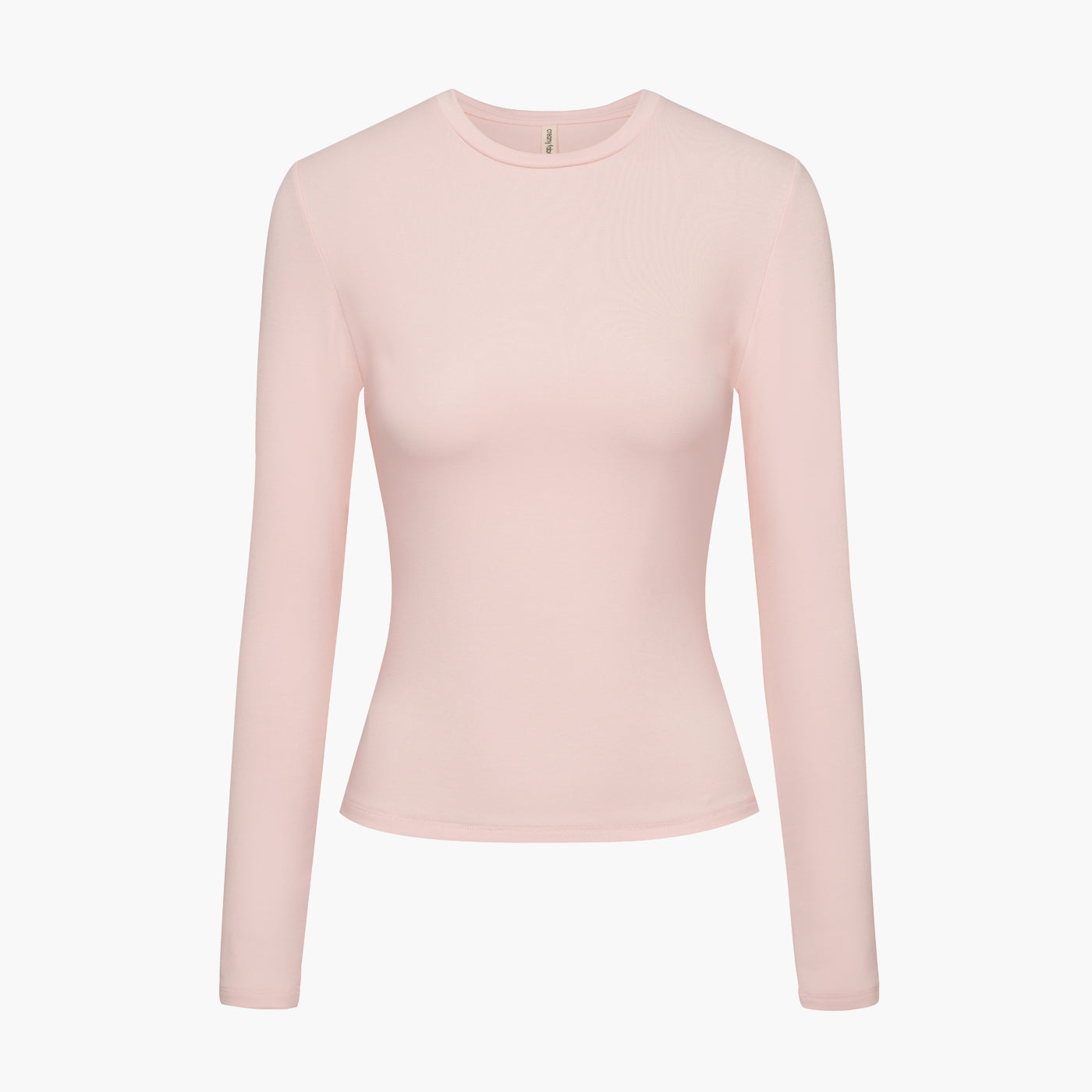 Katoenen longsleeve met lichaamsvolgende pasvorm