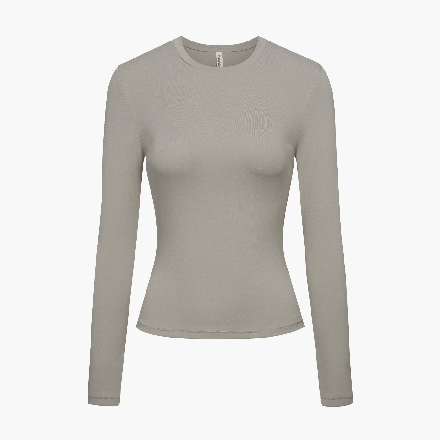 Katoenen longsleeve met lichaamsvolgende pasvorm