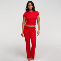Katoenen flared bootcut legging
