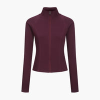 Katoenen fitted jasje met rits