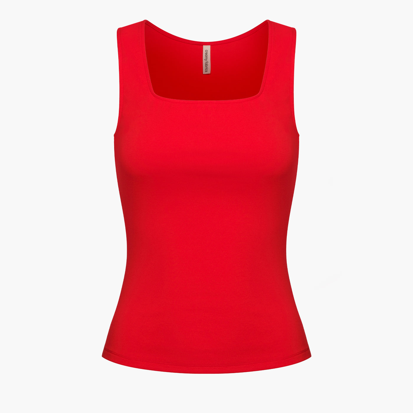 Katoenen tanktop met vierkante hals