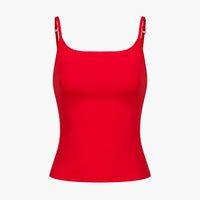 Katoenen cami-top met smalle bandjes