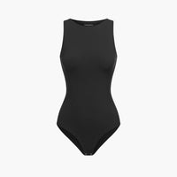 Bodysuit met ronde hals en string