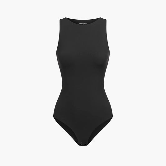 Bodysuit met ronde hals en string