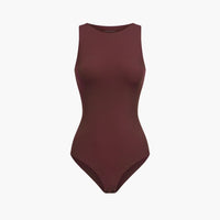 Bodysuit met ronde hals en string