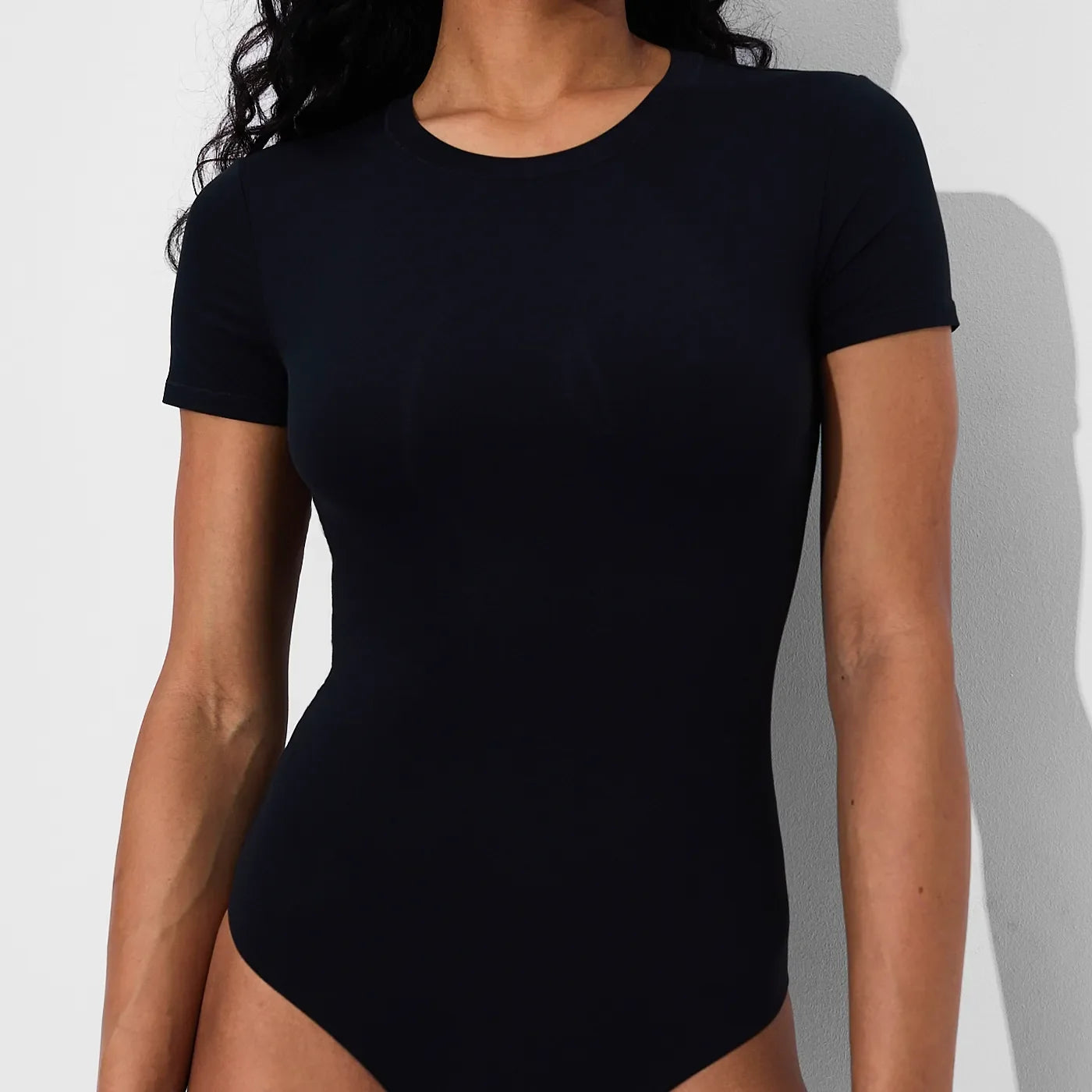 T-shirt bodysuit met ronde hals