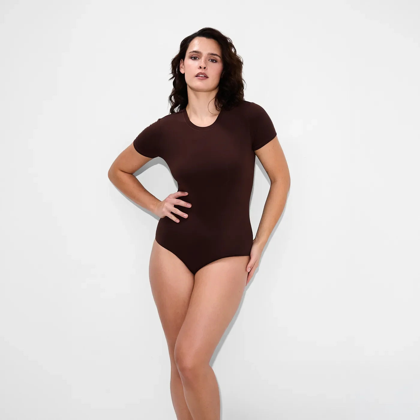 T-shirt bodysuit met ronde hals