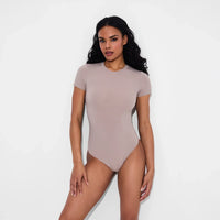 T-shirt bodysuit met ronde hals