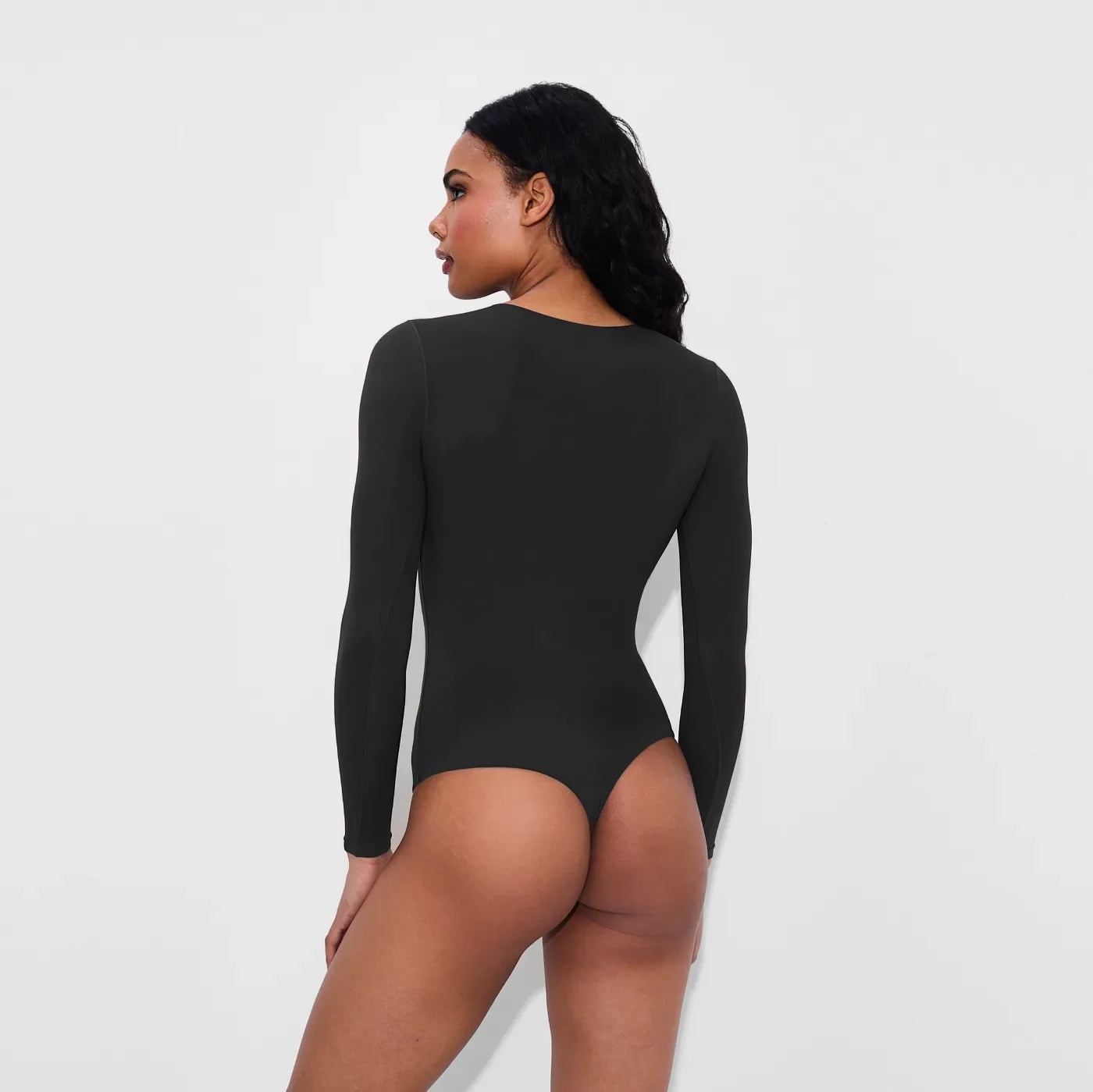 Bodysuit met lange mouwen en ronde hals