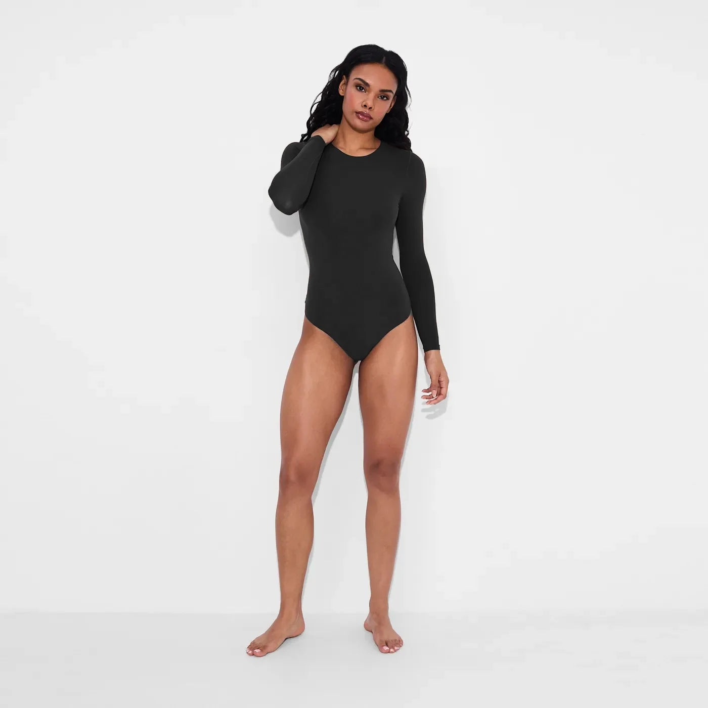 Bodysuit met lange mouwen en ronde hals
