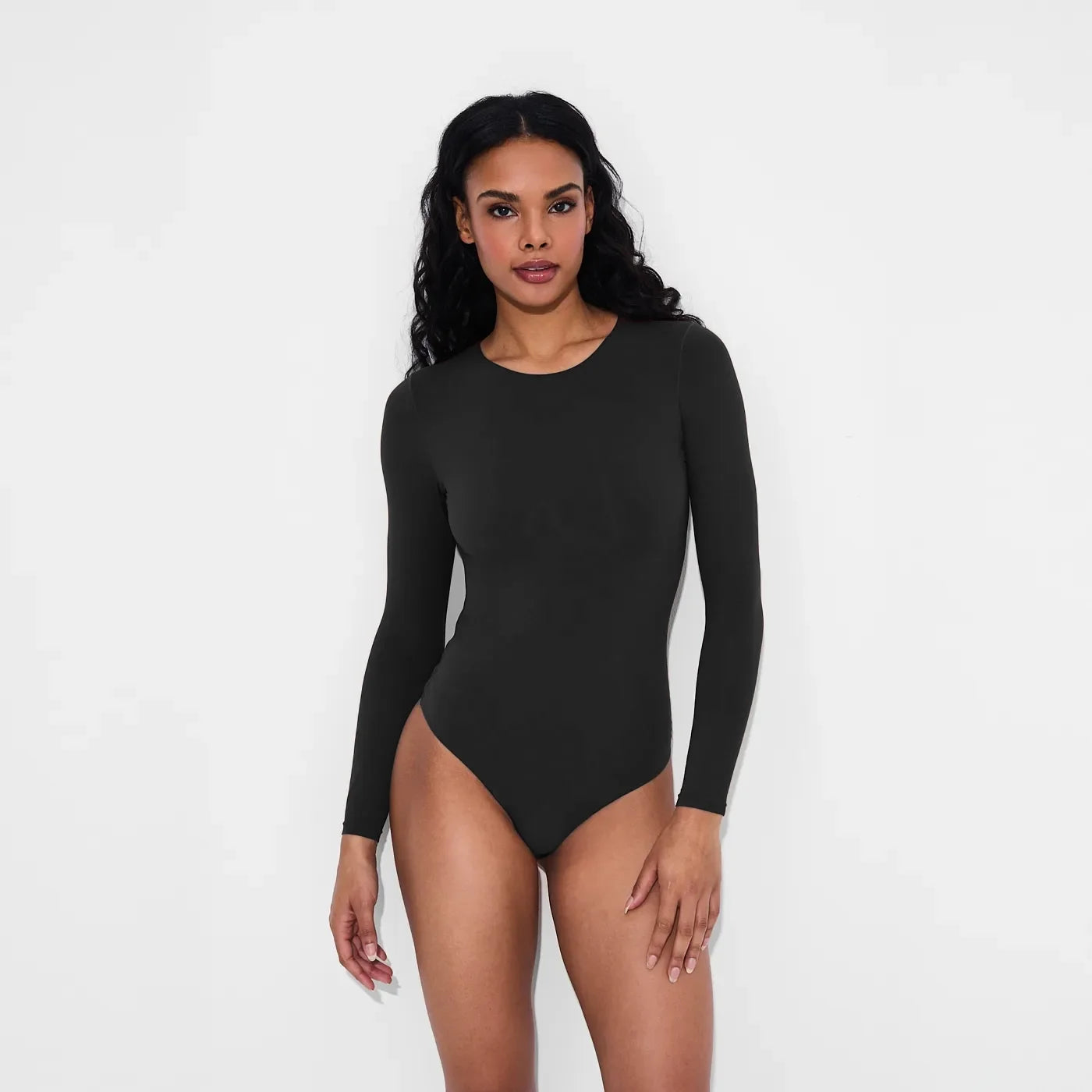 Bodysuit met lange mouwen en ronde hals