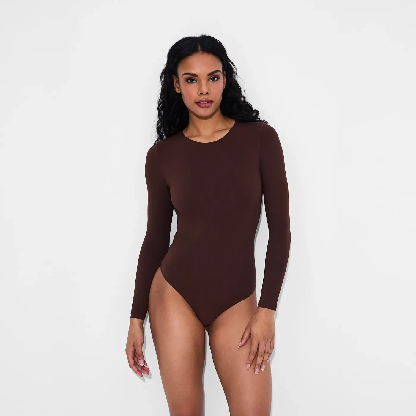Bodysuit met lange mouwen en ronde hals
