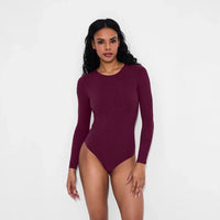 Bodysuit met lange mouwen en ronde hals