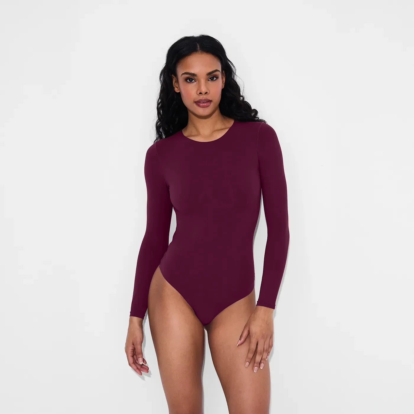 Bodysuit met lange mouwen en ronde hals