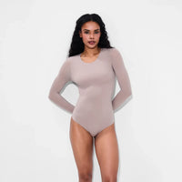 Bodysuit met lange mouwen en ronde hals