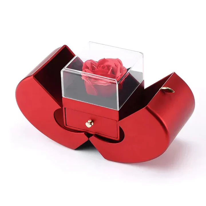 Eeuwige Rozenbox met Roos en Ketting