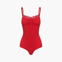 Kanten shapewear bodysuit met string