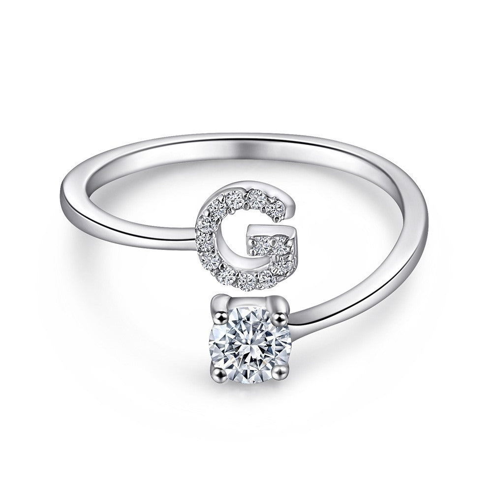 Sterling Zilveren Initiaalring