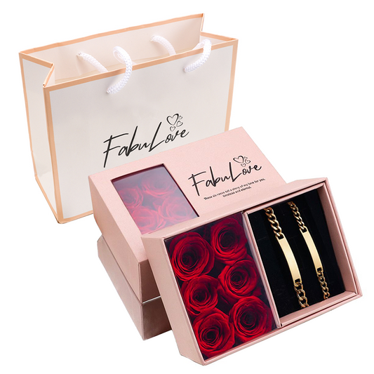 Cadeaubox met Zes Eeuwige Rozen