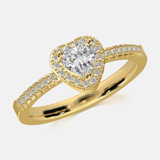 Fonkelende Hart Belofte Ring