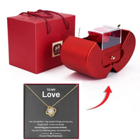 Eeuwige Rozenbox met Roos en Ketting
