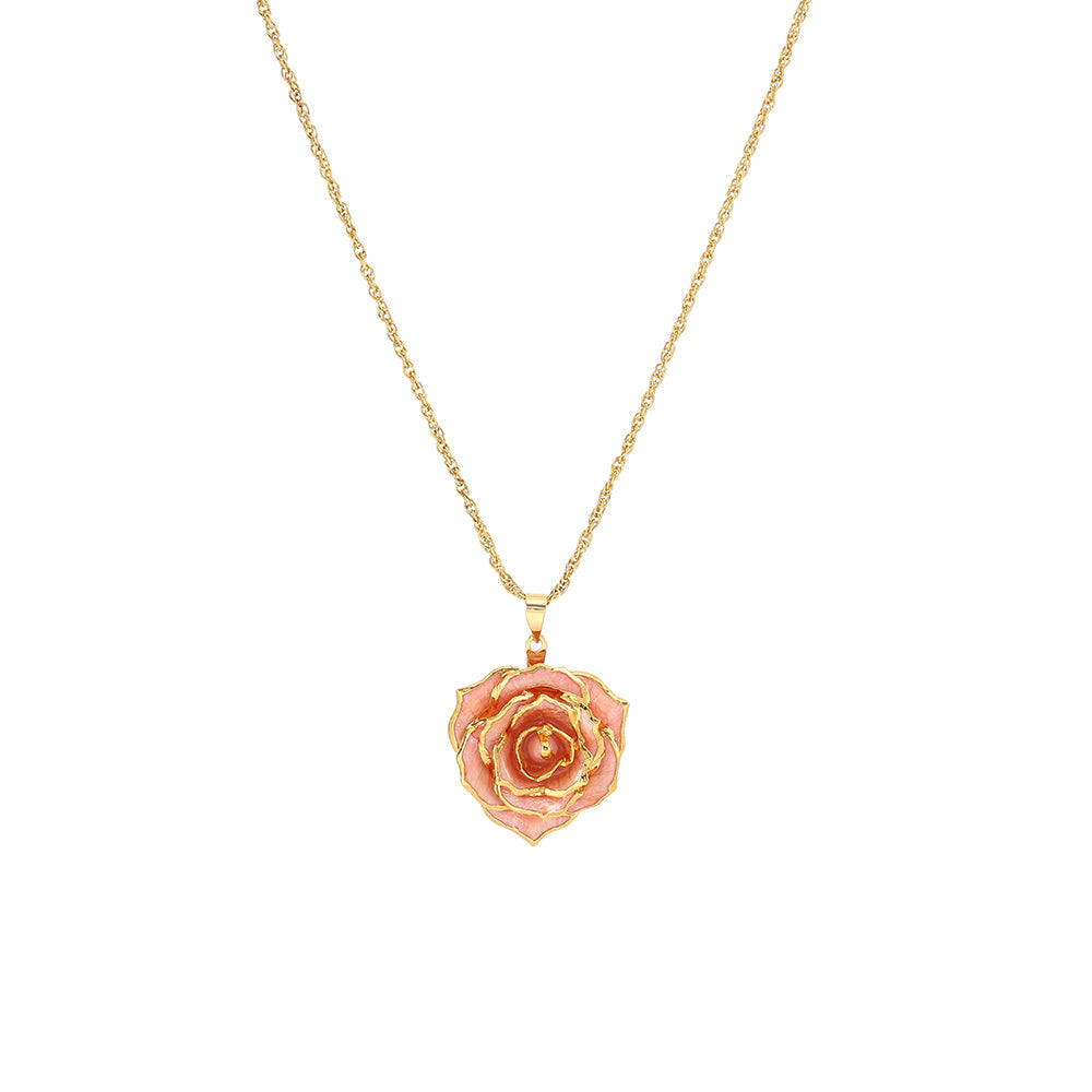 Ketting met Echte Roos Hanger