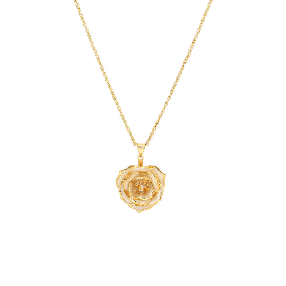Ketting met Echte Roos Hanger