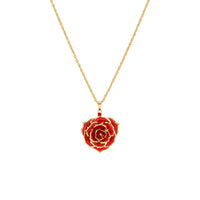 Ketting met Echte Roos Hanger