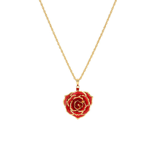 Ketting met Echte Roos Hanger