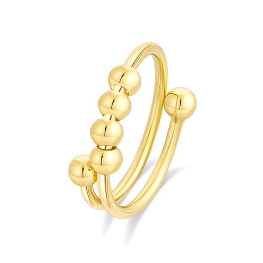 Gouden Kralen Fidget Ring
