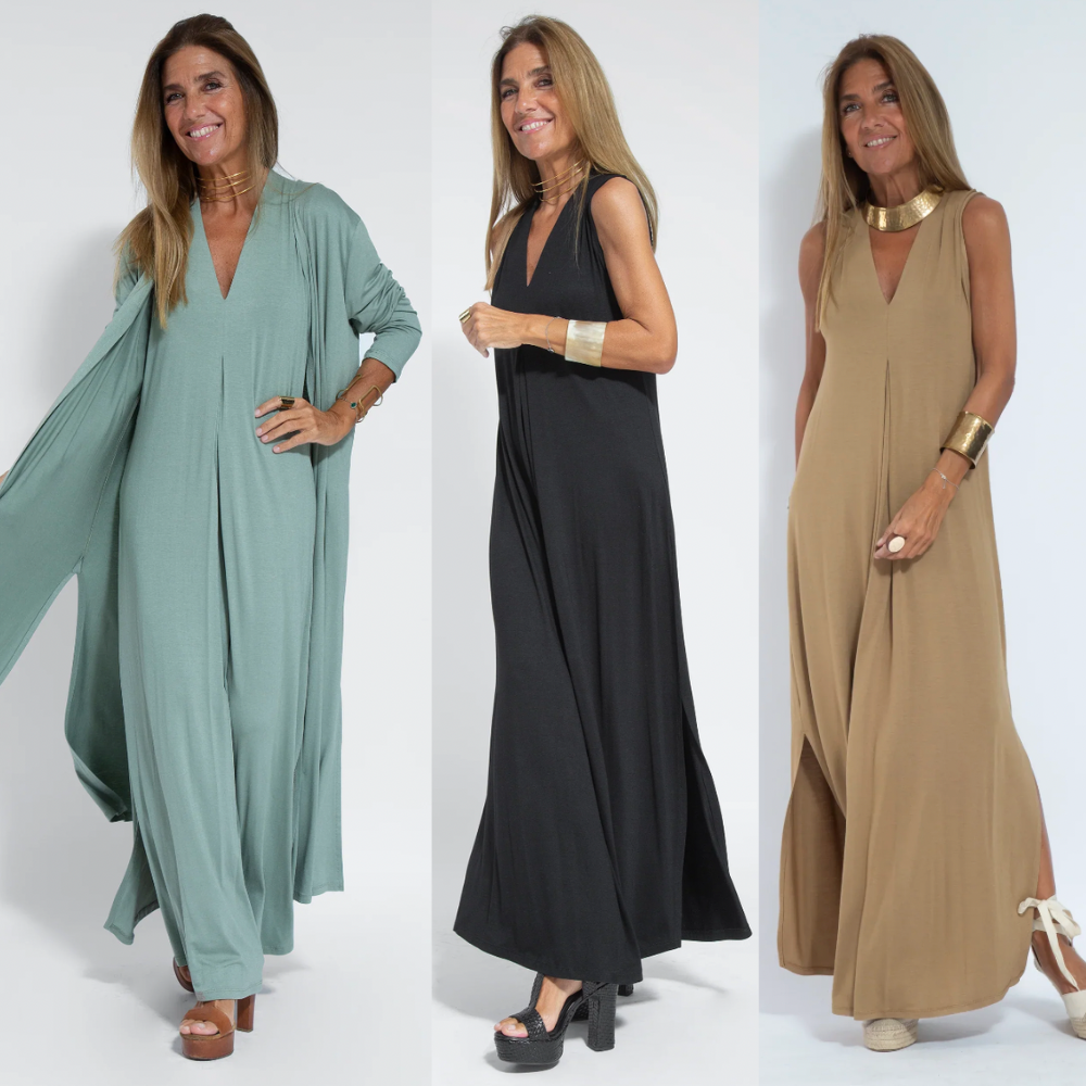 Tweedelige Maxi-jurk met Vest – Loreen