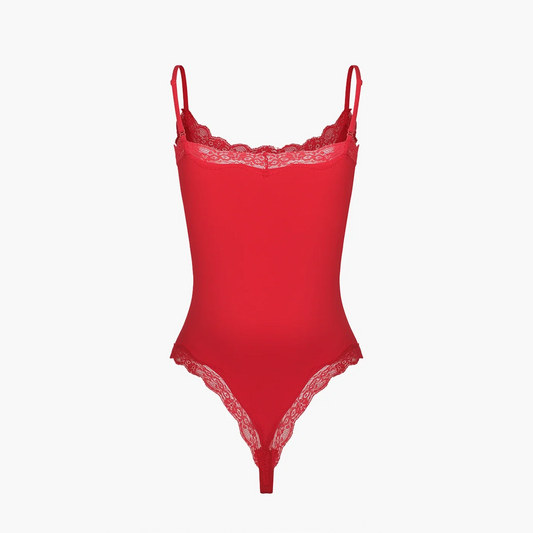 Bodysuit met kant en string
