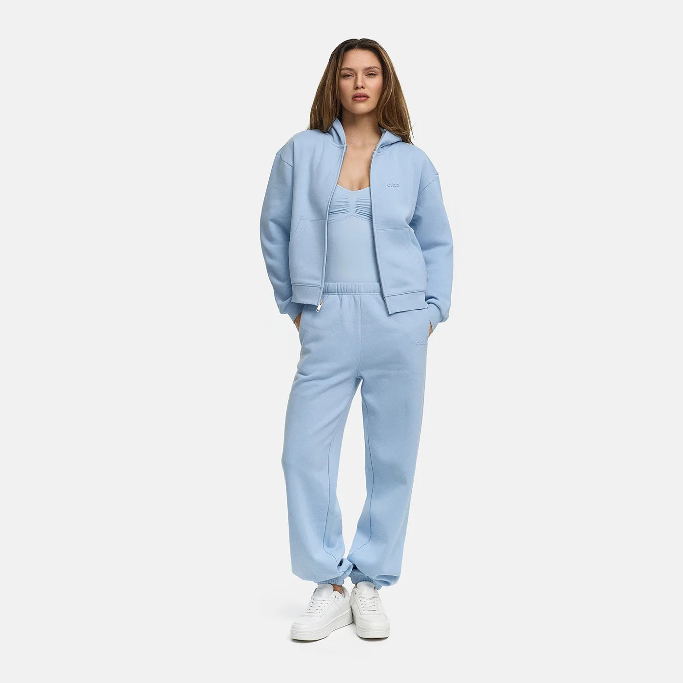 Relaxed fit hoodie met rits voor elke dag