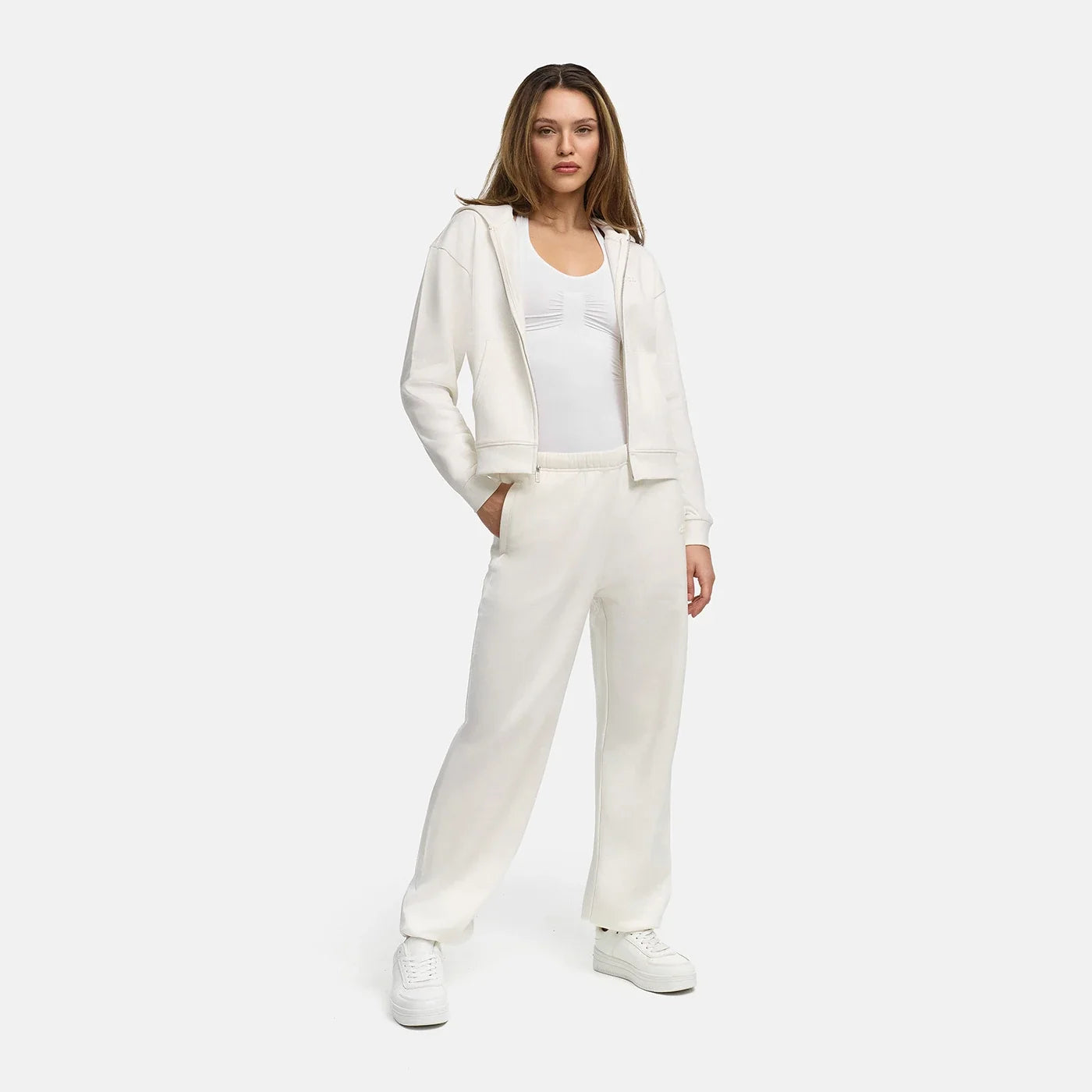 Relaxed fit hoodie met rits voor elke dag