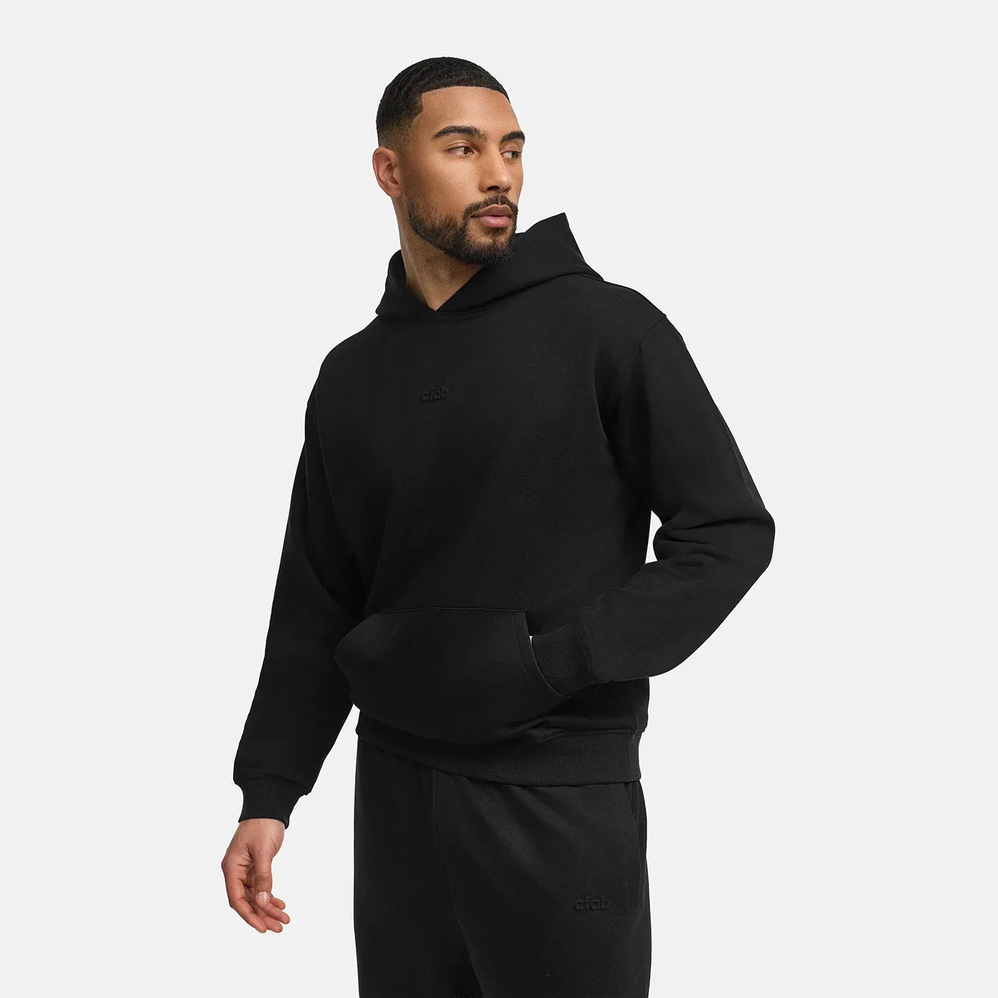 Heren hoodie met relaxed fit en kangoeroezak