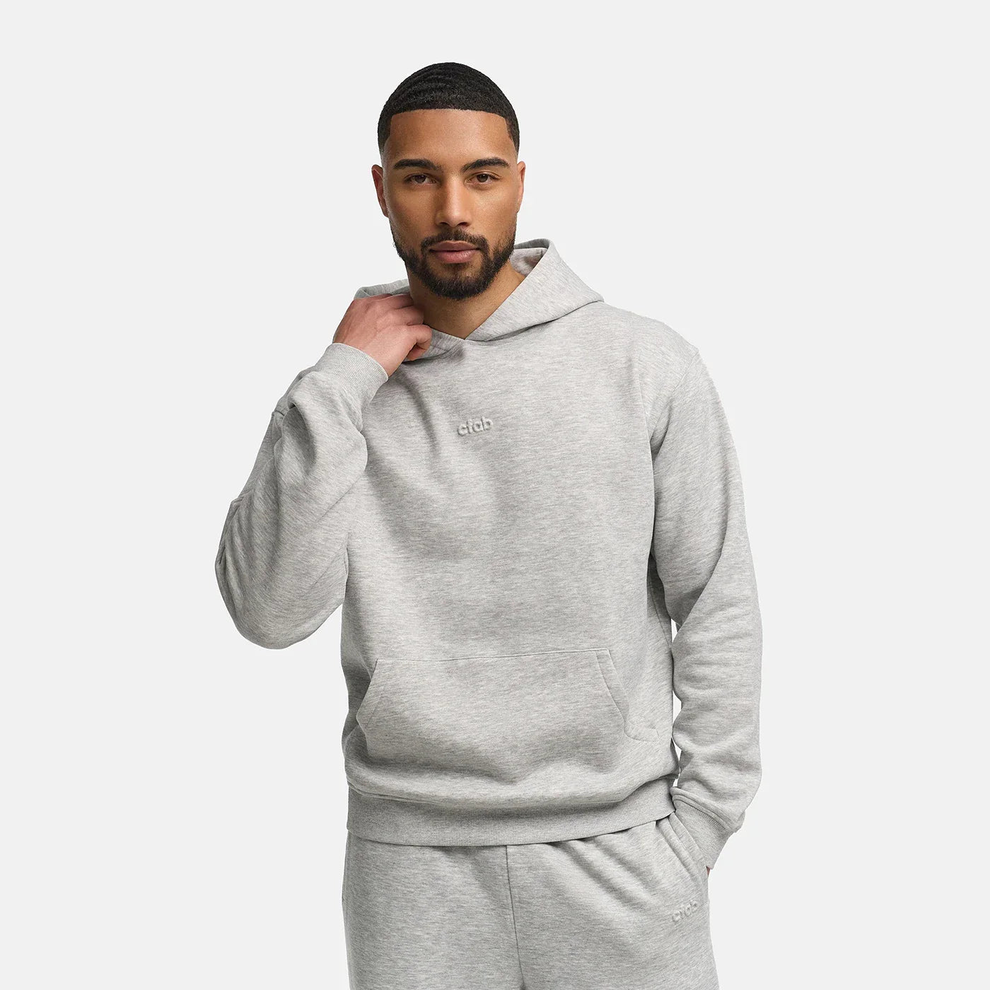 Heren hoodie met relaxed fit en kangoeroezak