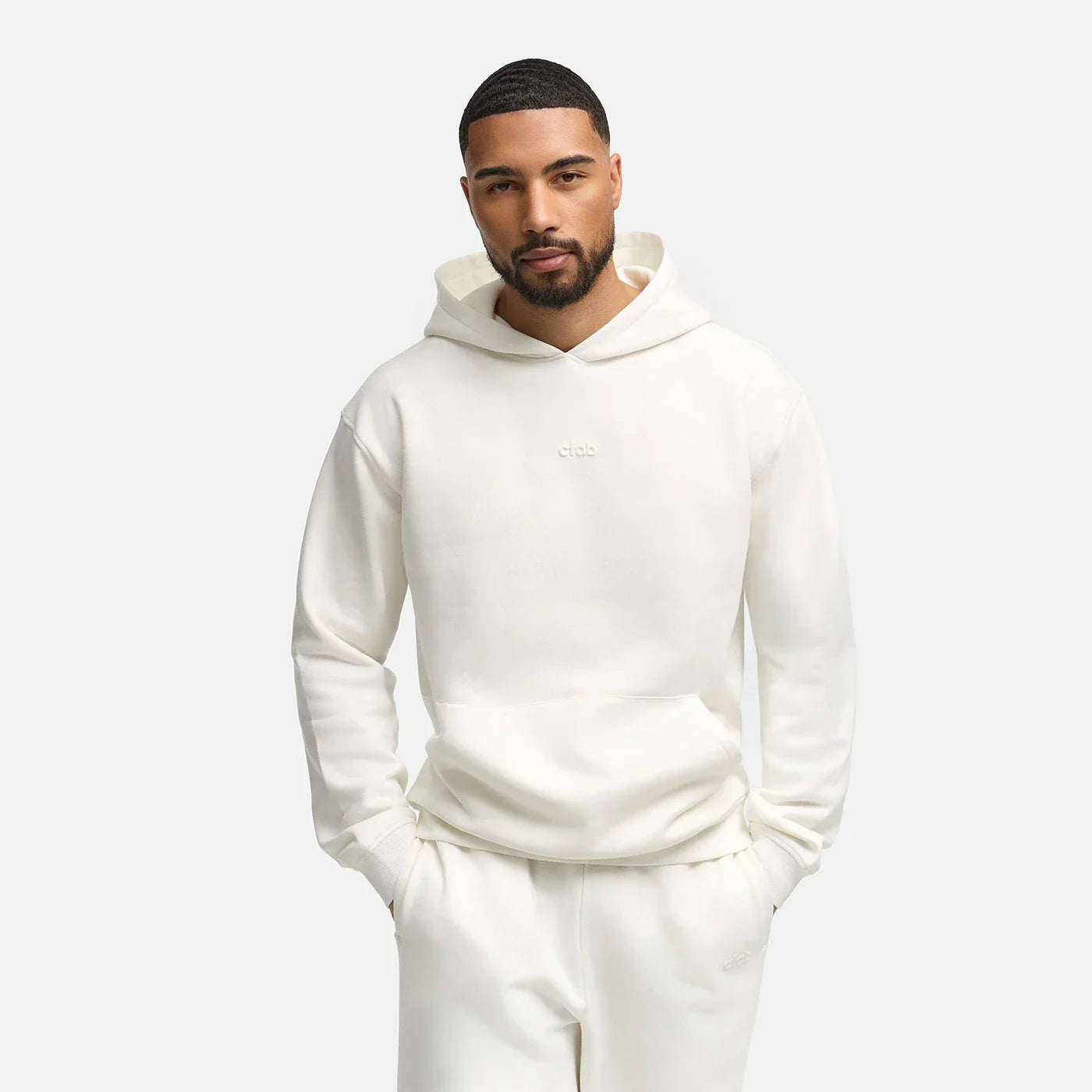 Heren hoodie met relaxed fit en kangoeroezak