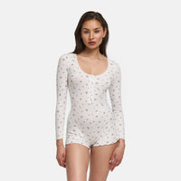 Zachte rib jumpsuit voor nacht en lounge