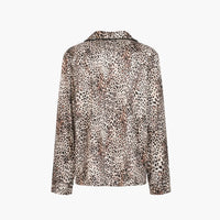 Satijnen pyjamablouse met reverskraag