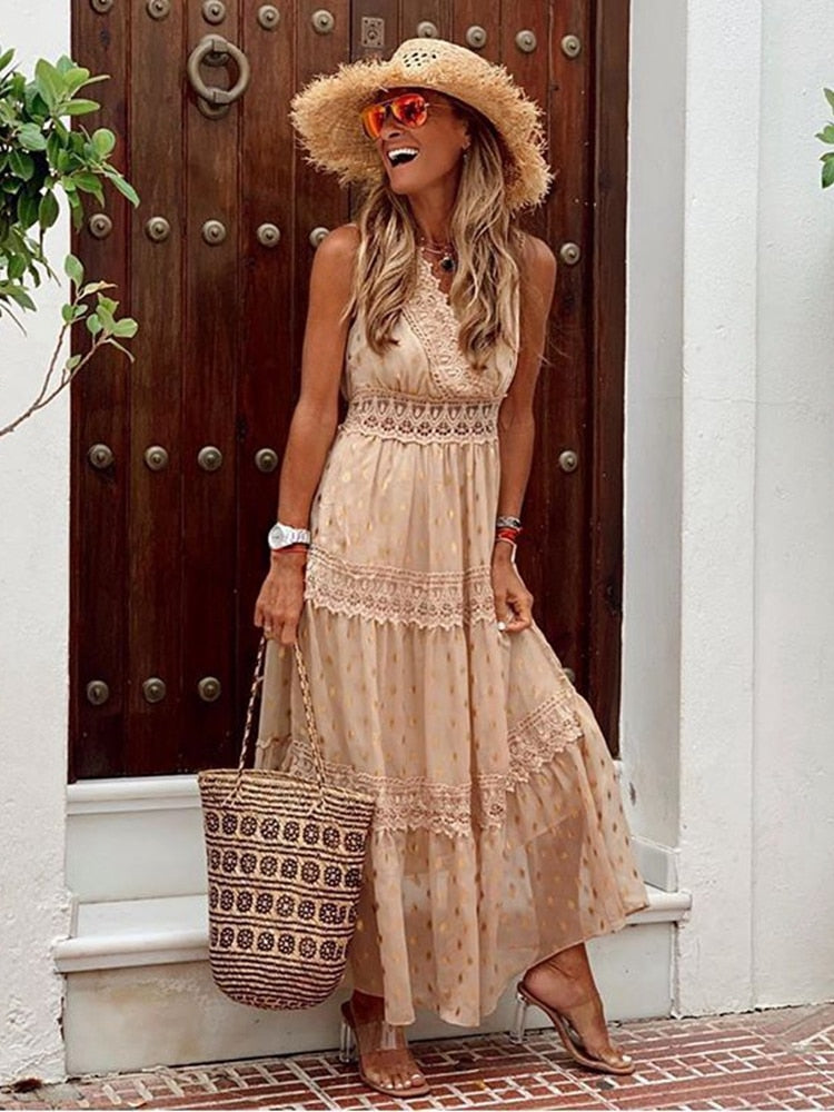 Boho Ibiza Maxi-jurk – Solana